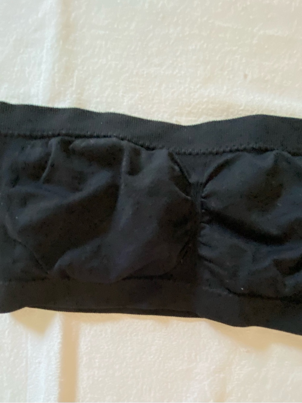 Black Strapless Bandeau Top